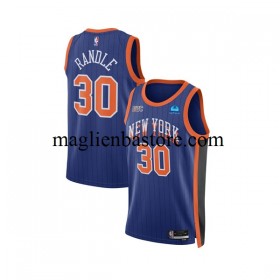 Maglia NBA New York Knicks Julius Randle 30 Nike 2023-2024 City Edition Blu Swingman - Uomo